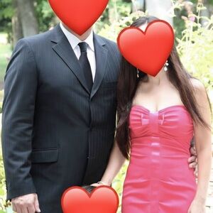 Nicole Miller Strapless Dress in Vibrant Pink